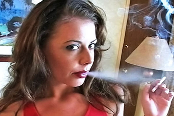 Smoking Fetish : Throat-Watering Penny Smokes & strips