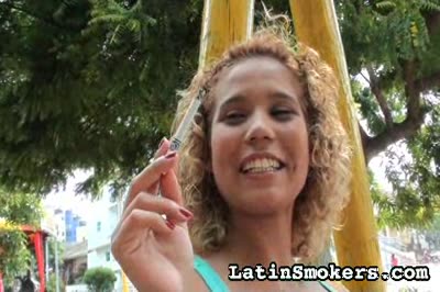 Smoking Fetish : Free Marisela Smokes In Public bare