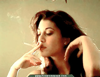 cigarette smoking girl