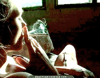 naked girls smoking pot