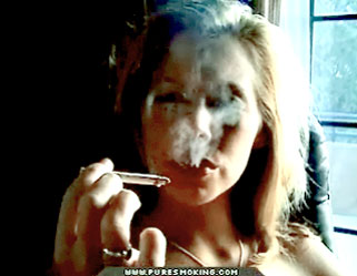 girl smoking pot