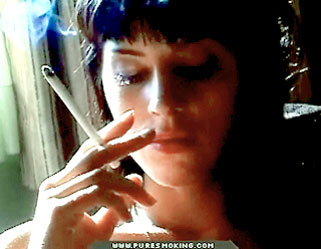 nude girls smoking