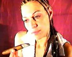 Girls Smoking : Gina Cigars!
